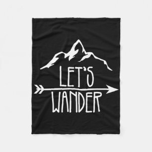 Let's Wander Hiking Team Camping Matching Group Gi Fleece Blanket