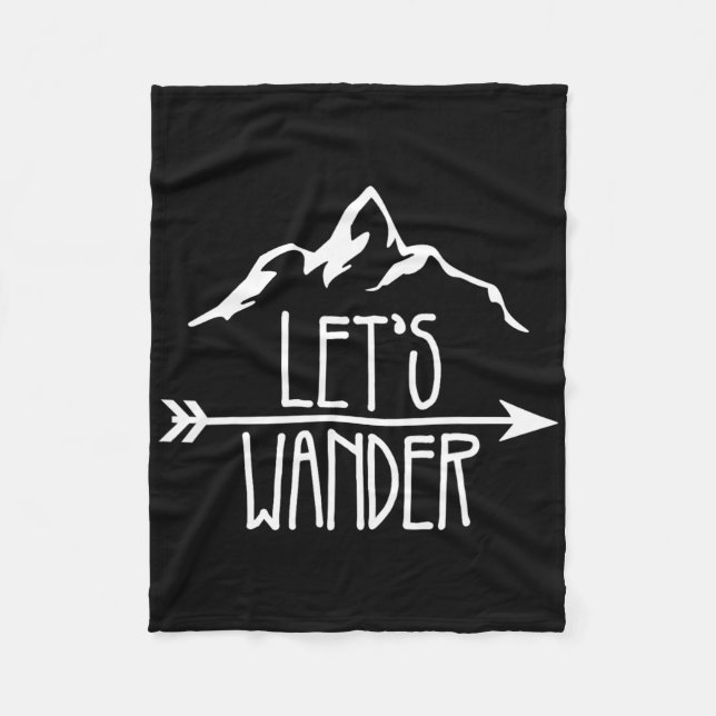 Let's Wander Hiking Team Camping Matching Group Gi Fleece Blanket (Front)