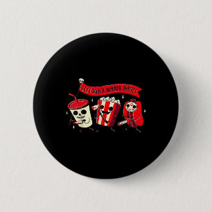 Let's Watch Horror Movies Fun Halloween Costume Ho 6 Cm Round Badge
