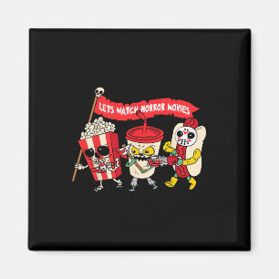 Lets Watch Horror Movies Fun Halloween Costume Spo Magnet