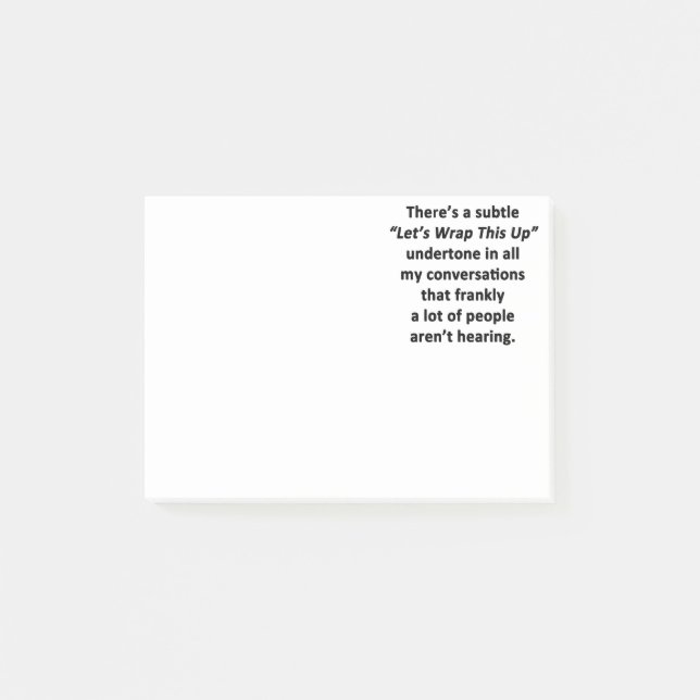Let's Wrap This Up Post-it Notes (Front)