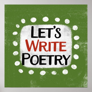 Let's Write Poetry Poster Wall Art