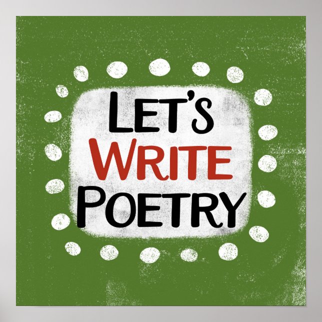 Let's Write Poetry Poster Wall Art (Front)