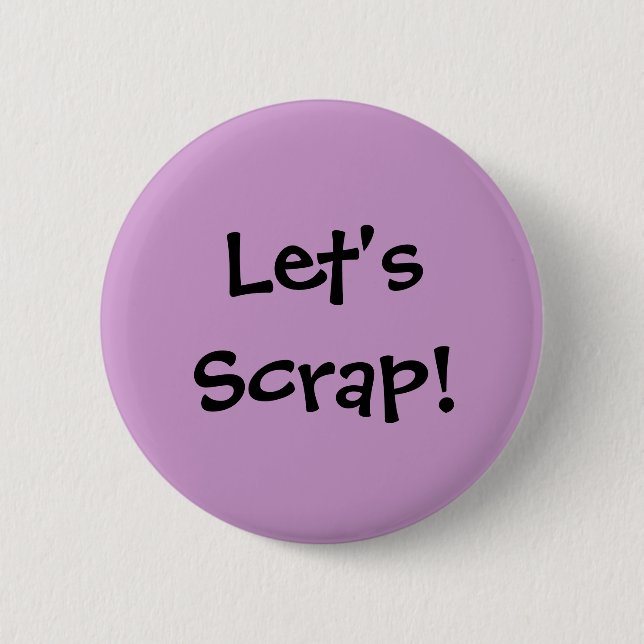 Let'sScrap! 6 Cm Round Badge (Front)