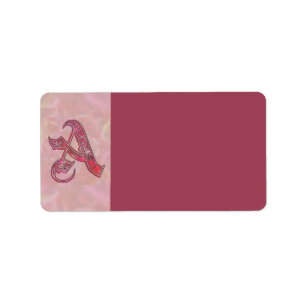 Letter A Address Label