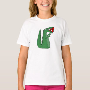 Letter A Alligator Baby Bodysuit.  Cute Animal Alp T-Shirt