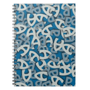 Letter A Blue Notebook