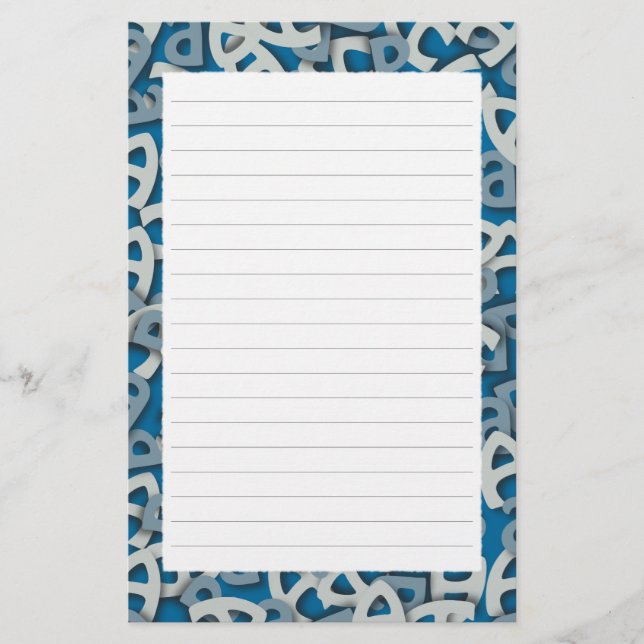 Letter A Blue Stationery (Front)