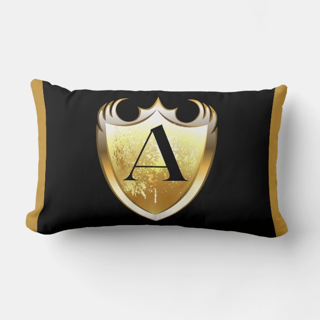 Letter A Capital Alphabet Lumbar Cushion (Front)