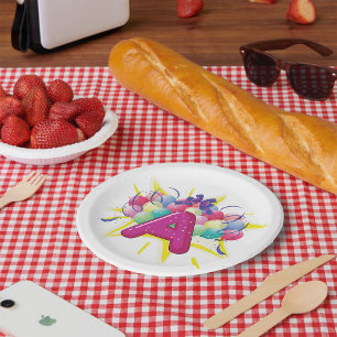 Letter A Celebration Paper Plates