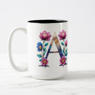 Letter A Coffee Mug – Floral Design for Gifting