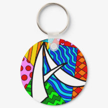 Letter A colorful doodles