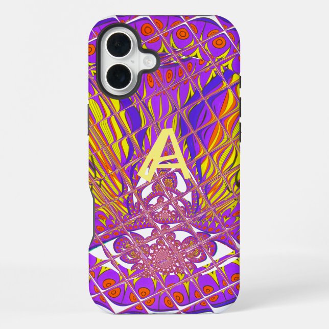 Letter A, Colourful logo text design iPhone Case (Back)