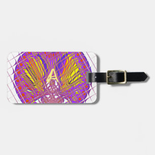 Letter A, Colourful logo text design Luggage Tag