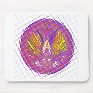Letter A, Colourful logo text design Mouse Pad