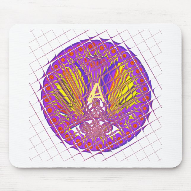 Letter A, Colourful logo text design Mouse Pad (Front)
