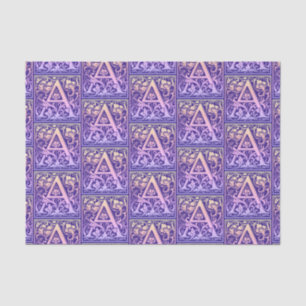 Letter A Colourful Vintage First Letter Gradient Tissue Paper