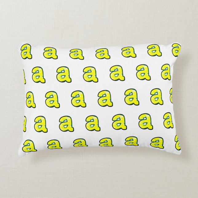 Letter  "a" decorative cushion (Front)