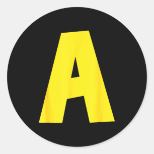 Letter A Funny Group Matching Halloween For Women  Classic Round Sticker