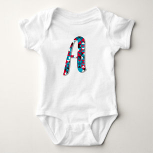 Letter A Geometric Baby Bodysuit – Modern Monogram
