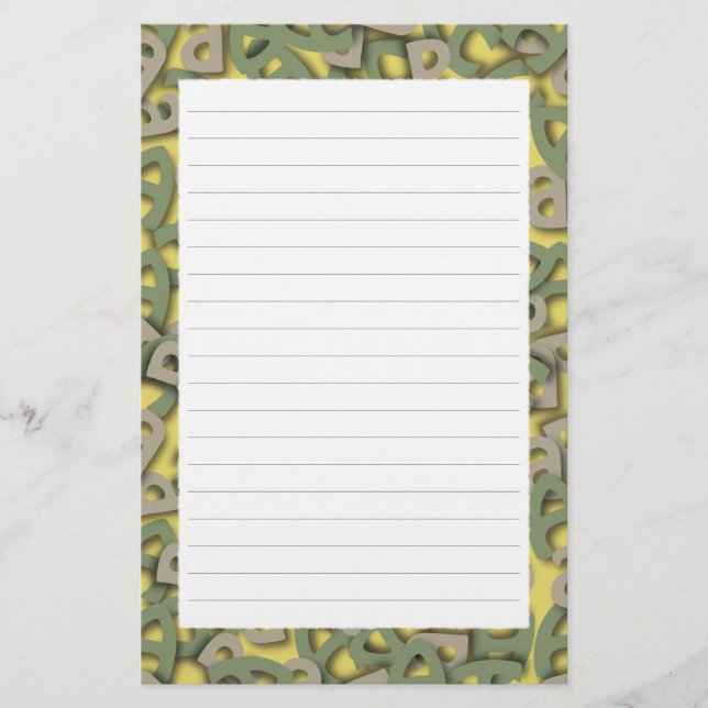Letter A Green Stationery (Front)