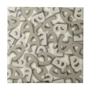 Letter A Grey Ceramic Tile