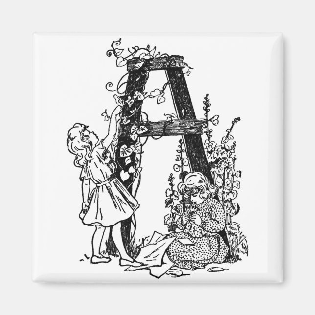 Letter 'A' in the Garden - Magnet (Front)
