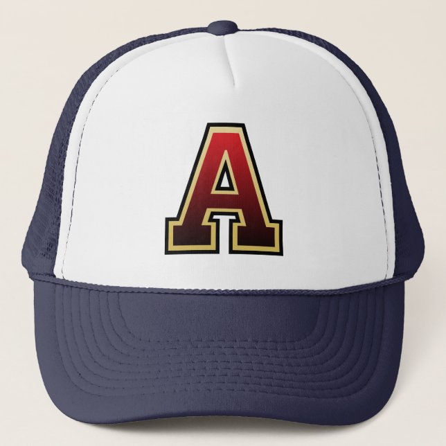 Letter "A" Initial Trucker Hat (Front)