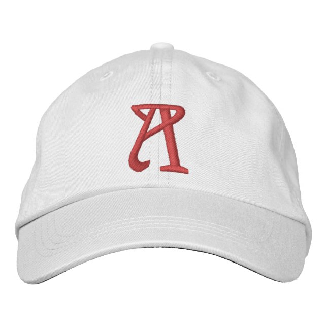 Letter A Monogram  Embroidered Hat (Front)