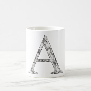 Letter A monogram initial Marble Alpha symbol Coffee Mug