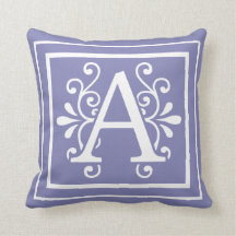 Letter A Monogram Periwinkle Purple