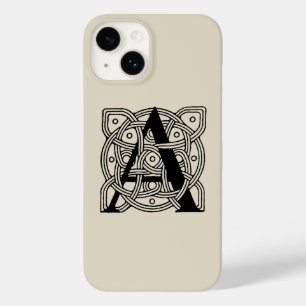 Letter A Monogram Vintage Celtic Knot Print Case-Mate iPhone 14 Case