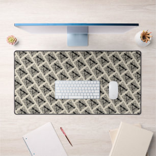 Letter A Monogram Vintage Celtic Knot Print Desk Mat
