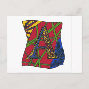 Letter "A" Postcard