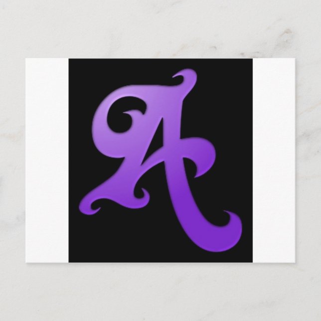 Letter A Postcard (Front)
