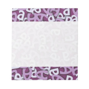 Letter A Purple Notepad