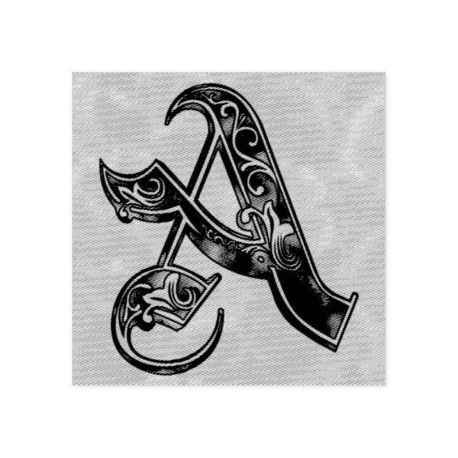 Letter A Rubber Stamp (Imprint)
