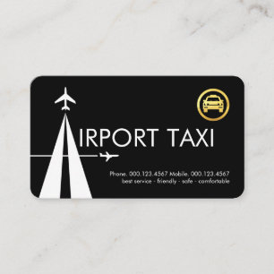 Letter A Runway Airport Taxi Business Card