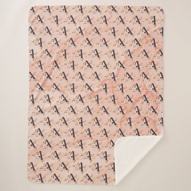Letter A Sherpa Blanket (Front)