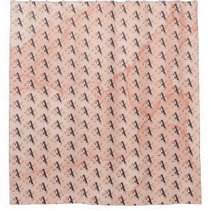 Letter A Shower Curtain