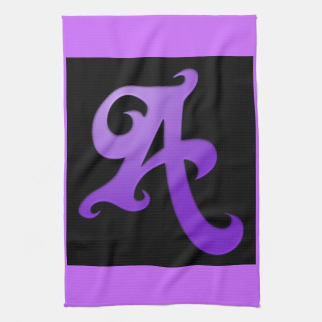 Letter A Tea Towel (Vertical)