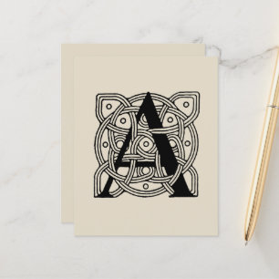 Letter A Vintage Celtic Knot Monogram