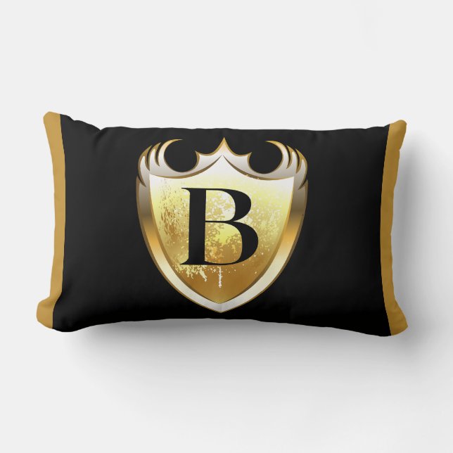 Letter B Capital Alphabet Lumbar Cushion (Front)