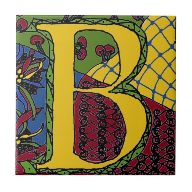 Letter B Ceramic Tile (Front)