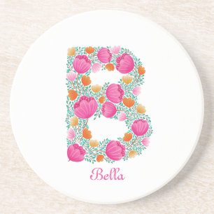 letter B customised sand stone costar Coaster
