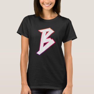 Letter B Graffiti Street Letter B Typography Alpha T-Shirt