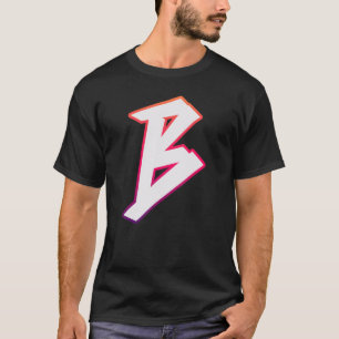 Letter B Graffiti Street Letter B Typography Alpha T-Shirt