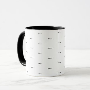 Letter B in Morse Code Alphabet Black Mug