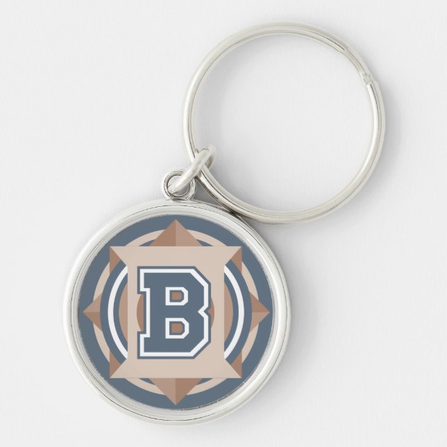 Letter "B" Initial Key Ring (Front)