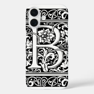 Letter B Mediaeval Monogram Art Nouveau iPhone 16 Case